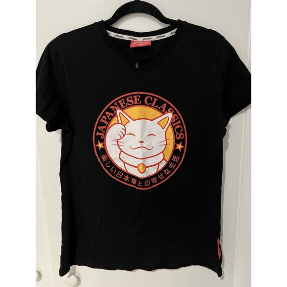 Tops - Women's Japanese Classics Brand T Shirt Cat Black Size XL NWOT
